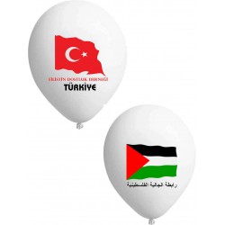 Tek Yüze Üç Renk Diğer Yüze İki Renk Baskılı Balon