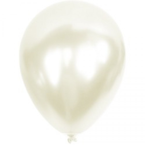 Baskısız Beyaz Metalik Dekorasyon Balonu