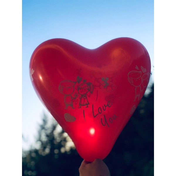 100 Adet I love You Hazır Baskılı Balon 100 Adet I love You Hazır Baskılı Balon