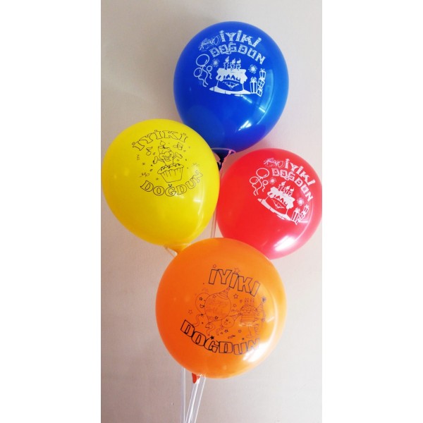 100 Adet İyiki Doğdun Hazır Baskılı Balon 100 Adet İyiki Doğdun Hazır Baskılı Balon