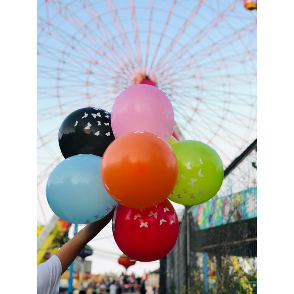100 Adet Kelebek Hazır Baskılı Balon 100 Adet Kelebek Hazır Baskılı Balon